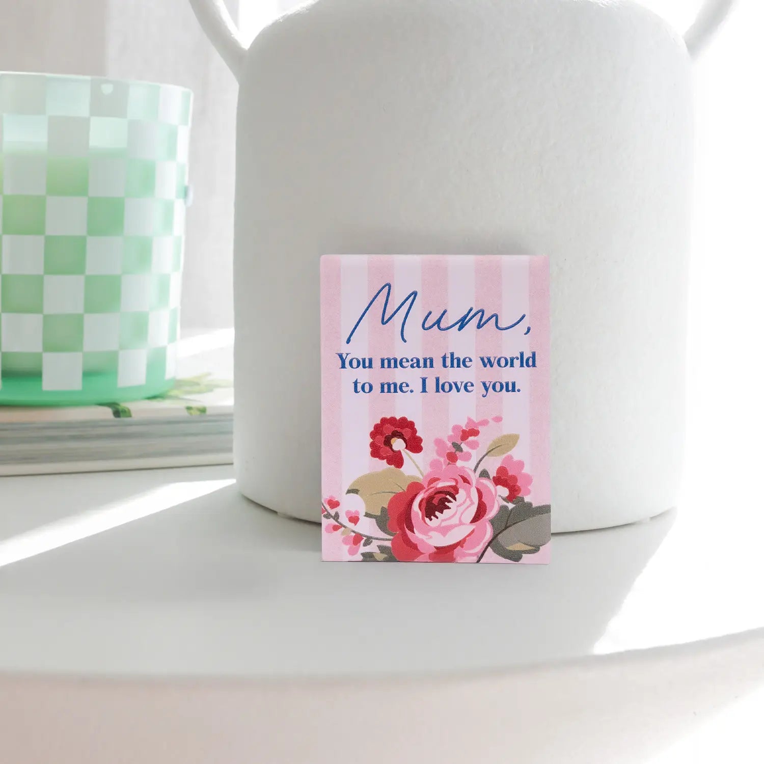 Mother's Day Ceramic Magnet - I Love You