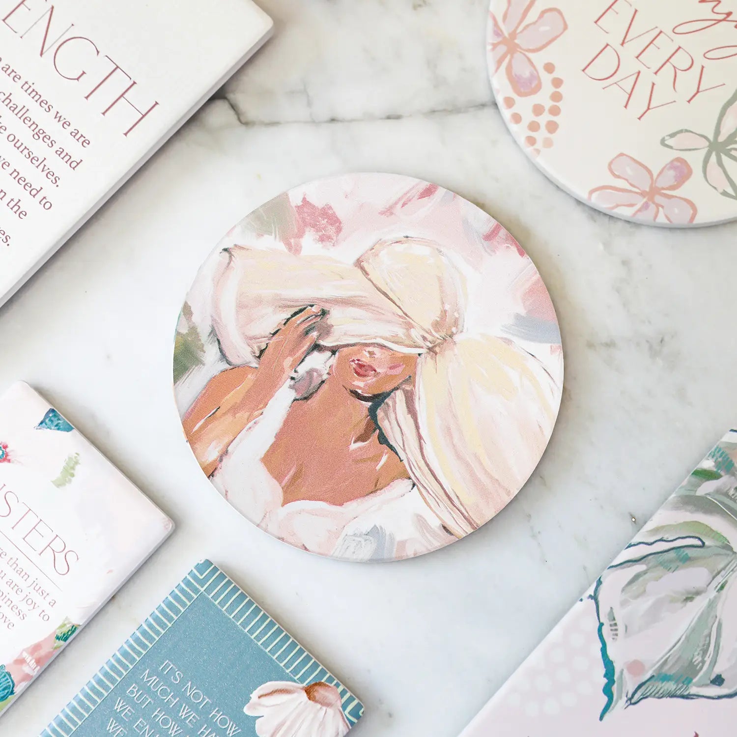 Love, Vera - Ceramic Coaster - Woman
