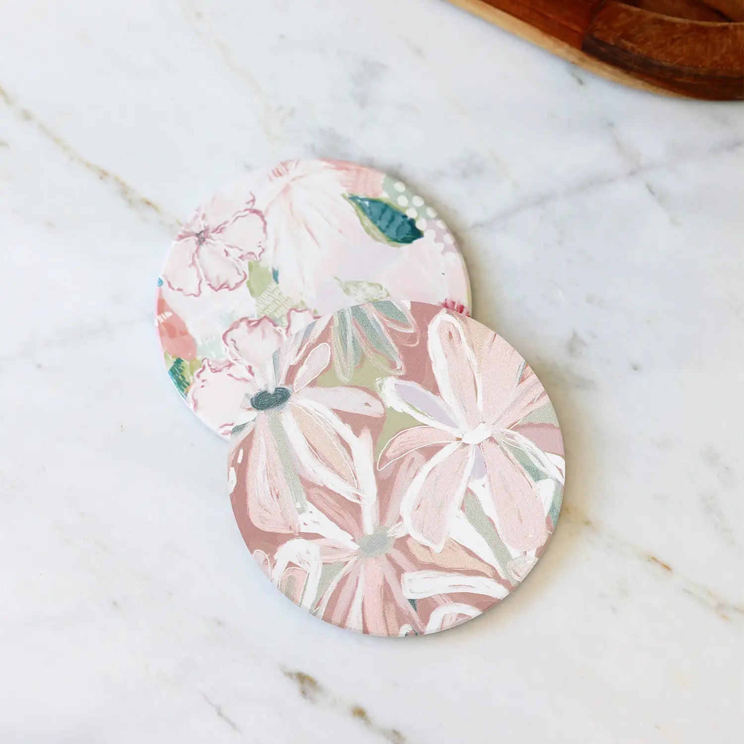 Love, Vera - Ceramic Coaster - Flowers