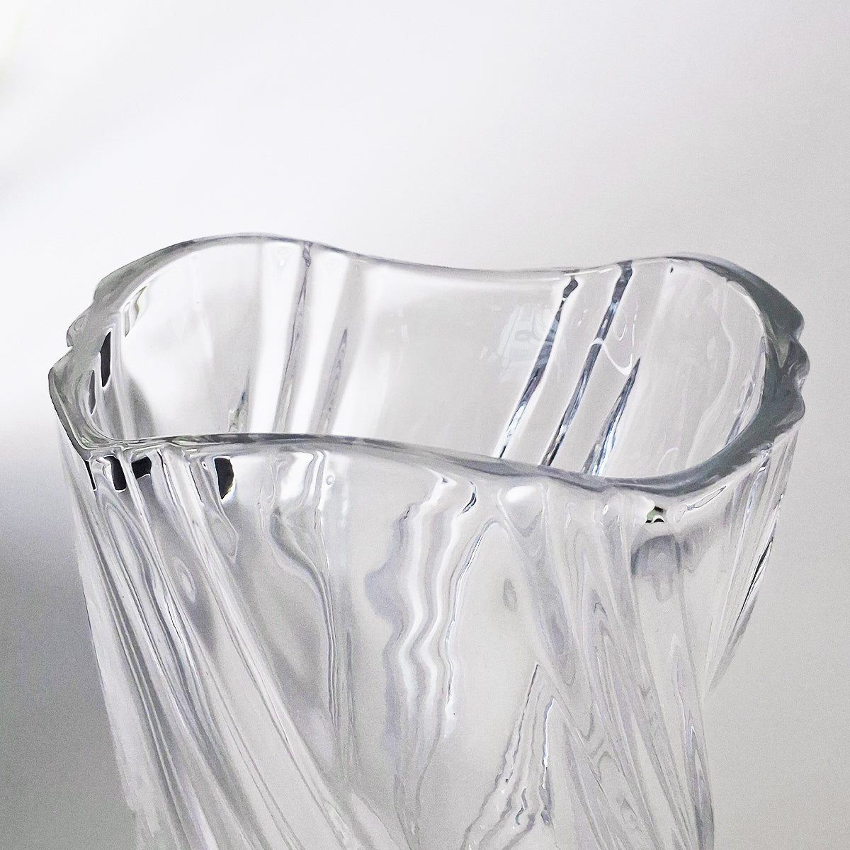 Swirl Etched Glass Vases