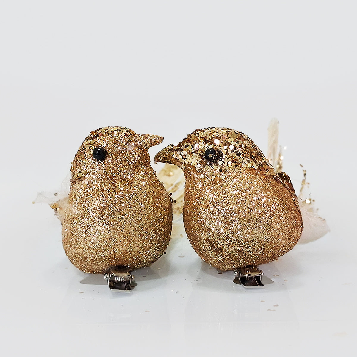 Glittery Birds - Clip-on Christmas Ornaments