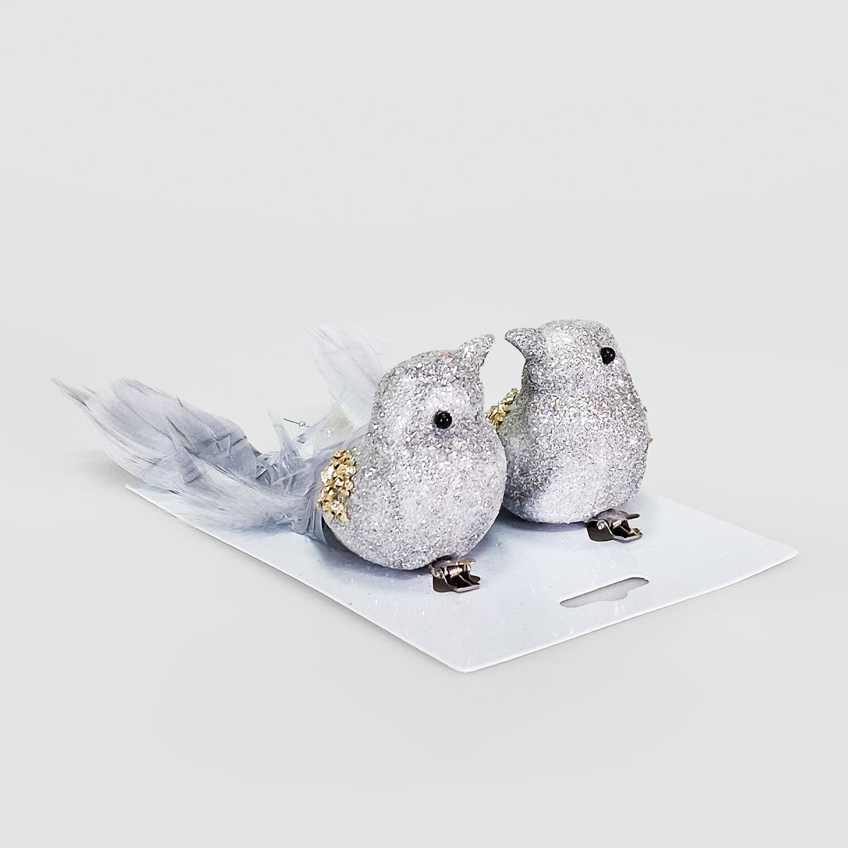 Glittery Birds - Clip-on Christmas Ornaments