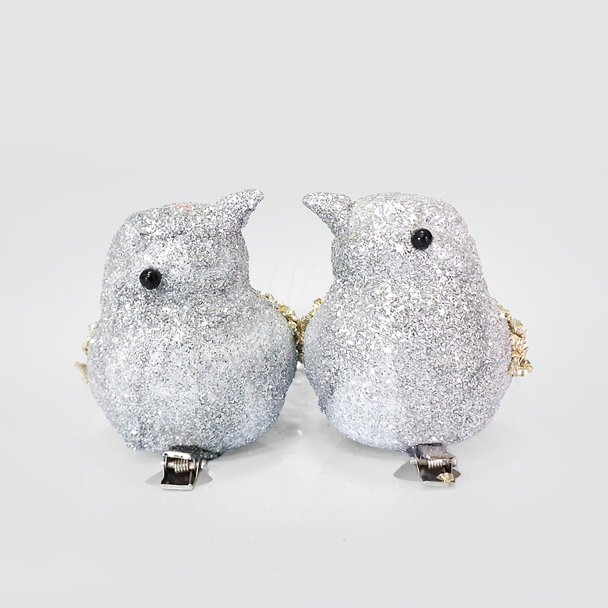 Glittery Birds - Clip-on Christmas Ornaments