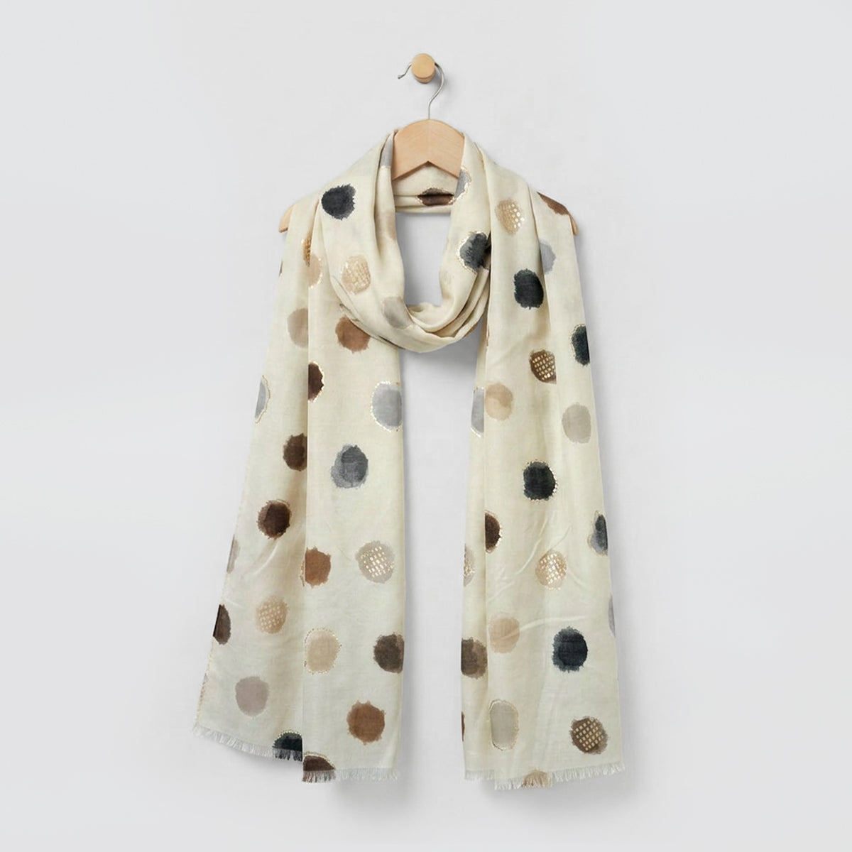 Spotted White Scarf