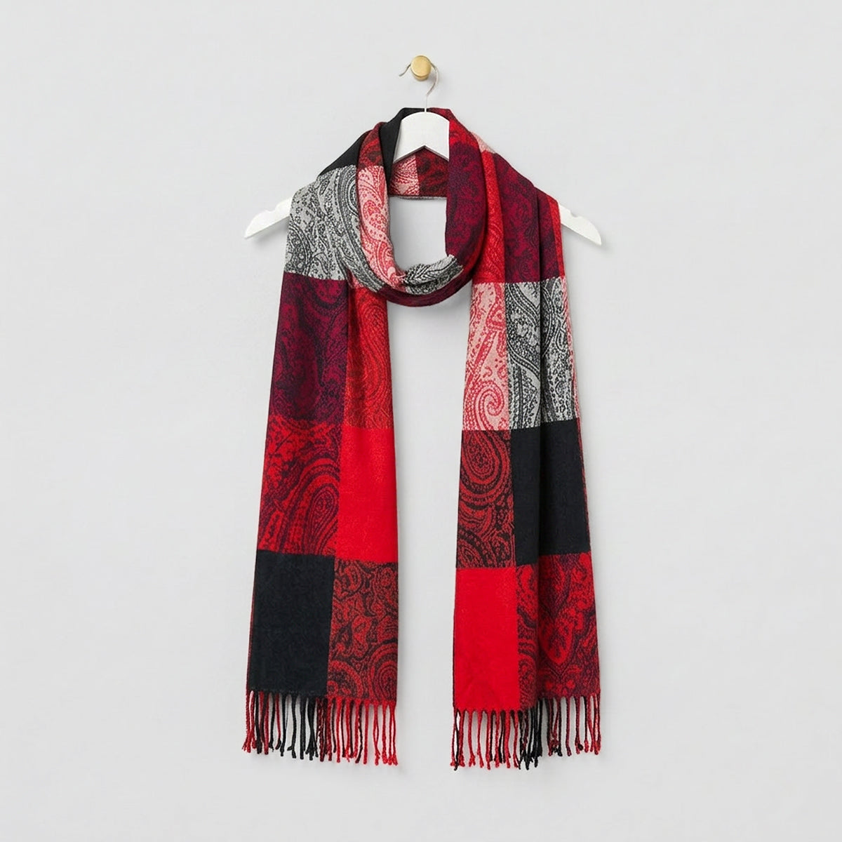 Checkered Paisley Scarves