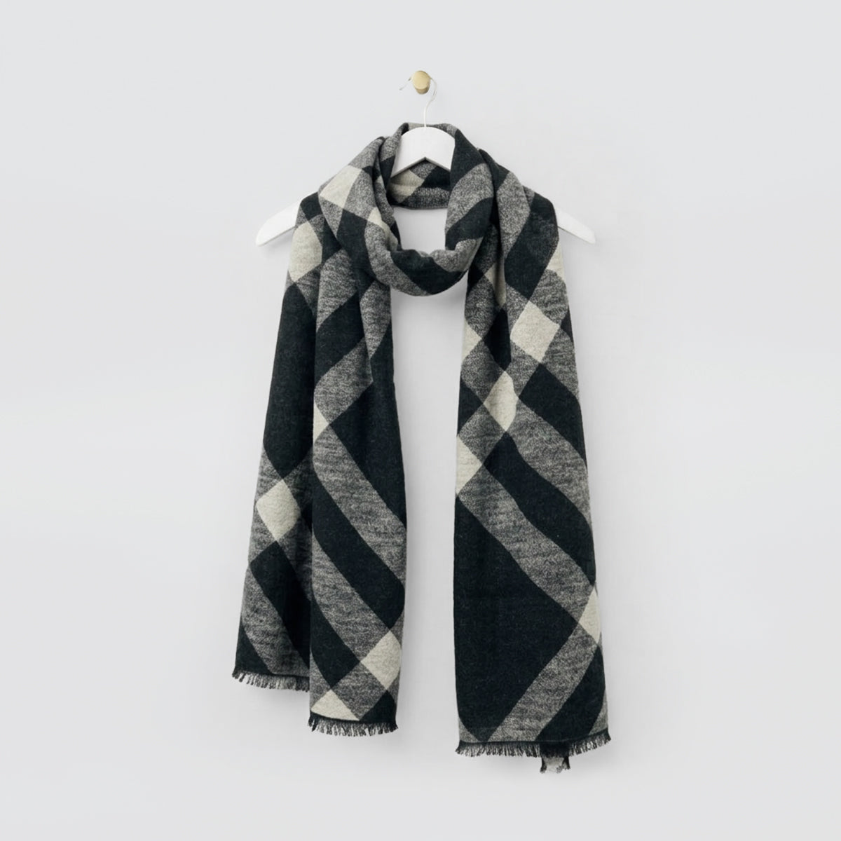 Diagonal Checkered Winter Scarves