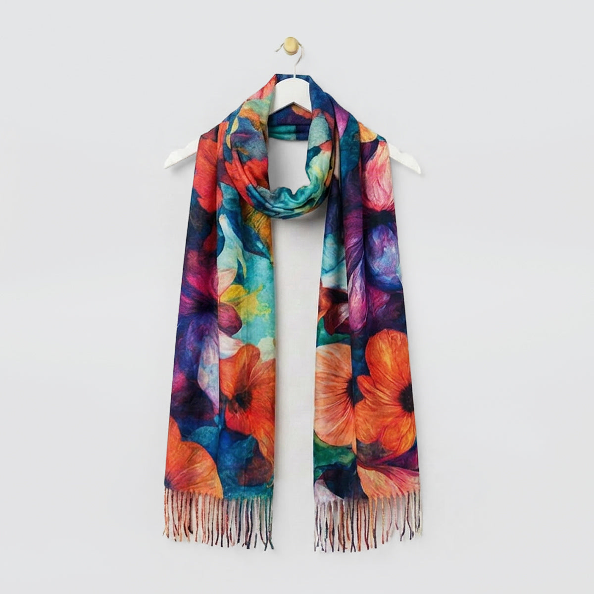 Colourful Floral Winter Scarves