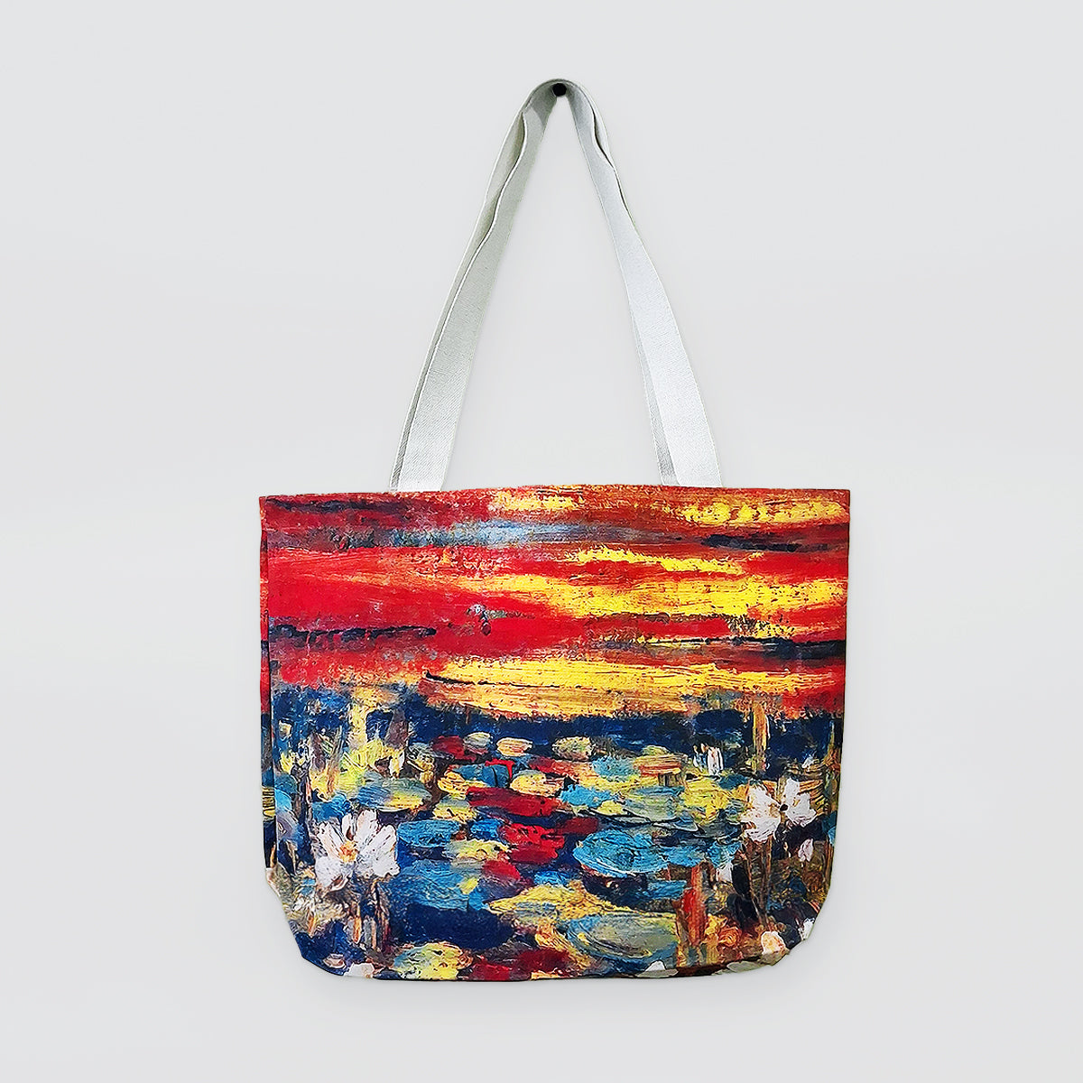 Tote Bag - Water Lilies Red Sunset