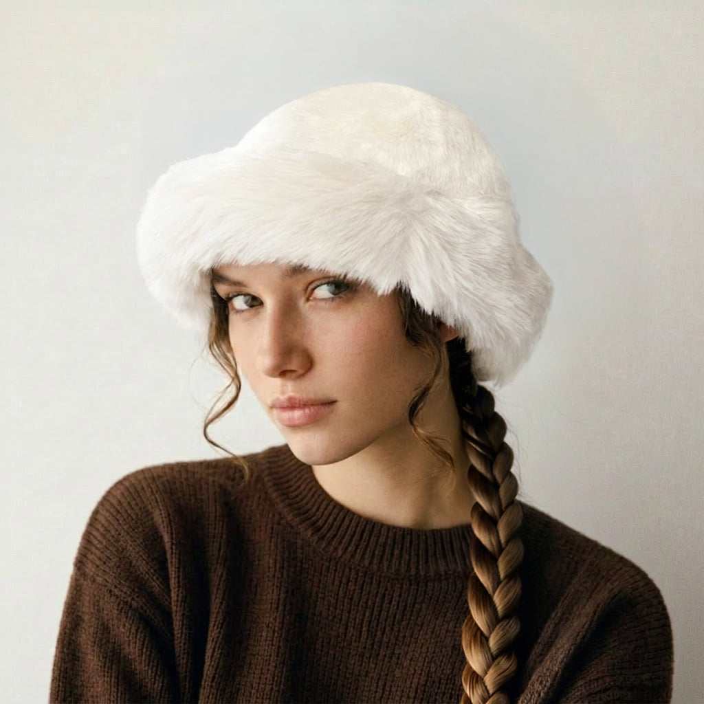 Fur Trim Ear Warmer Beanies