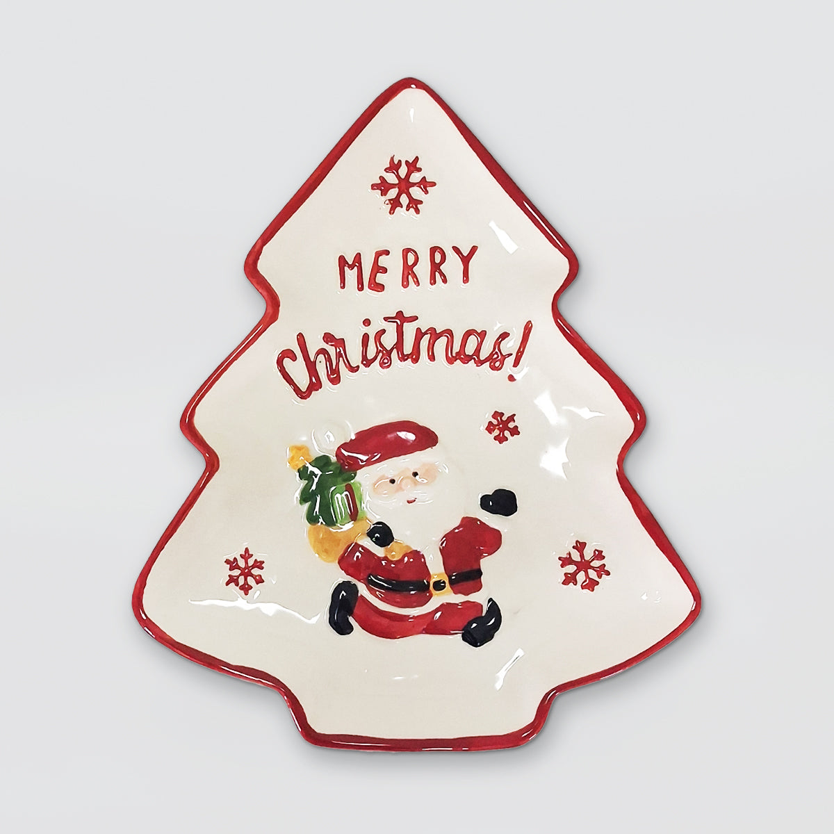 Christmas Tree Serving Tray - Merry Christmas