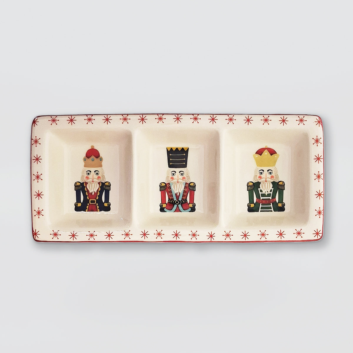 Divided Serving Tray - Christmas Soldiers