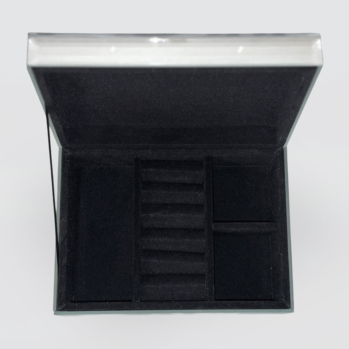 Peony Flower Glass Jewellery Box - Large