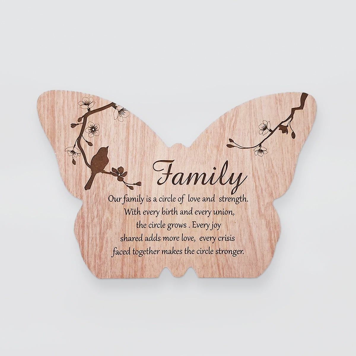 Sentimental Butterfly Plaque - Family