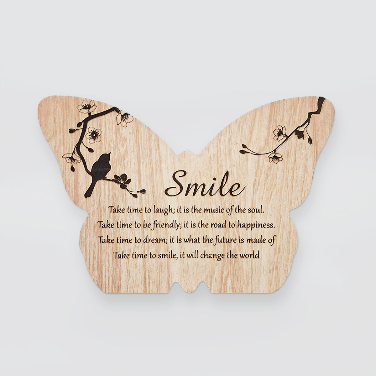 Sentimental Butterfly Plaque - Smile