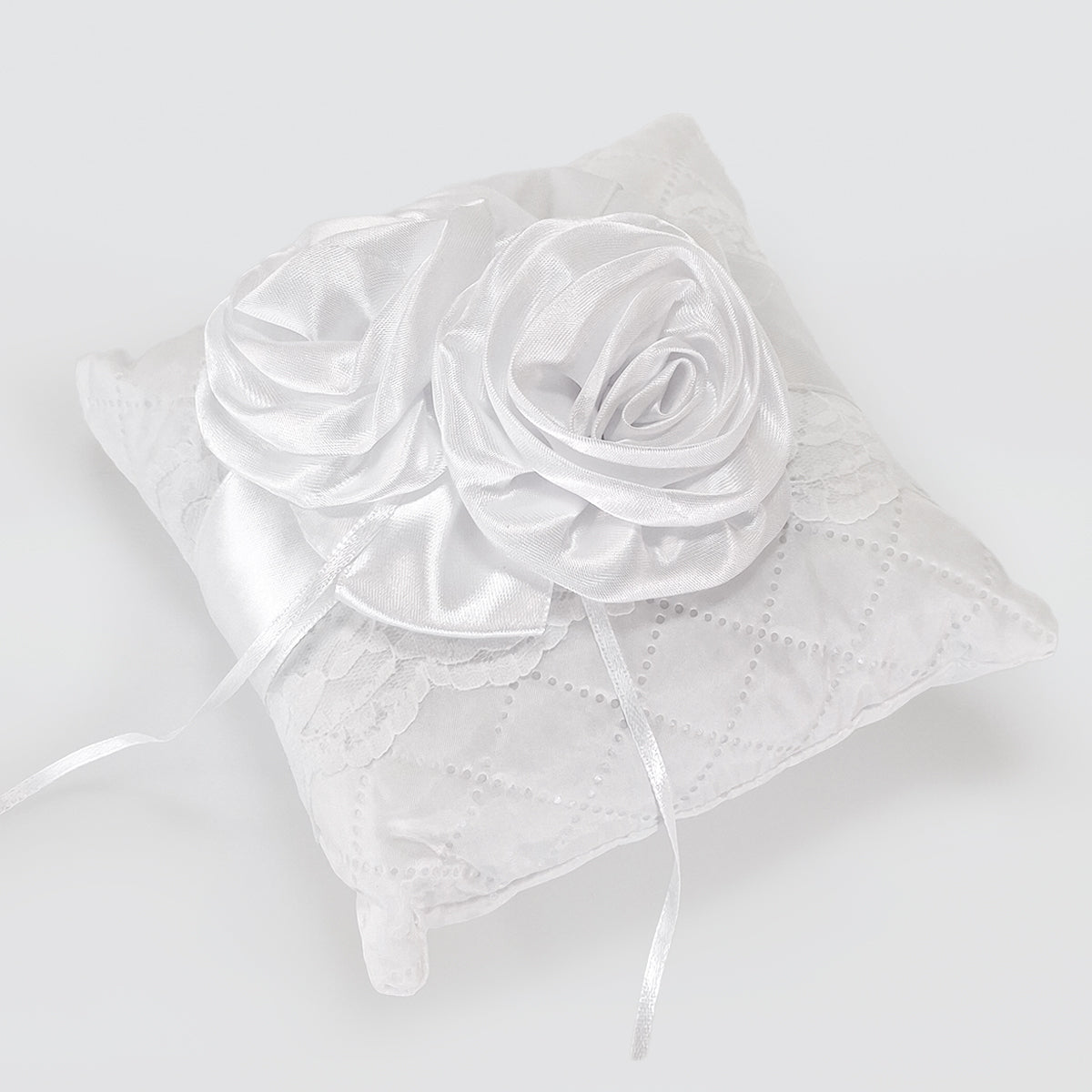 Satin Roses Ring Cushion