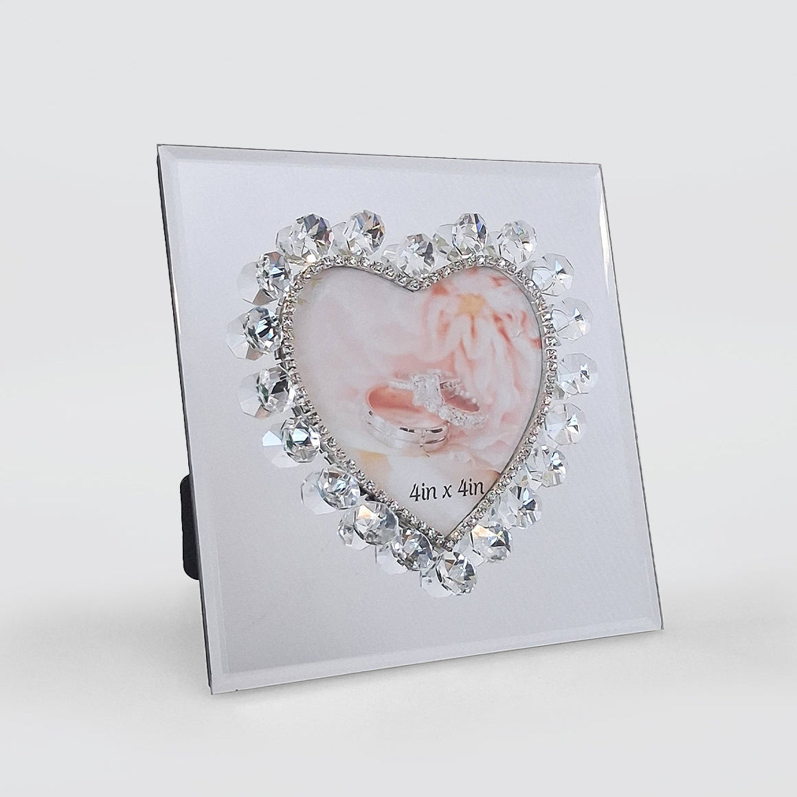 Glass Wedding Heart Frame