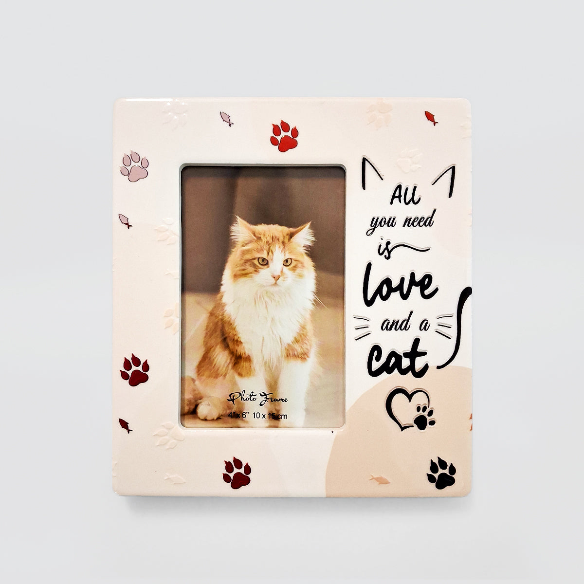 Ceramic Cat Picture Frame - 4x6