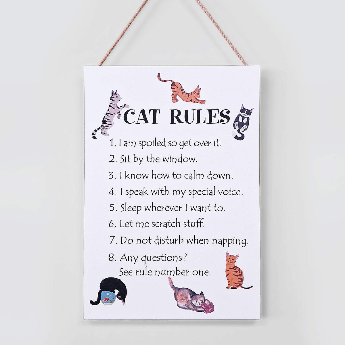 Plaque - Cat Rules