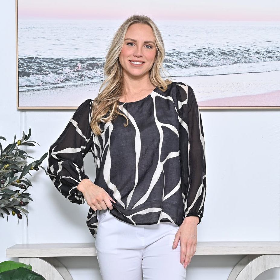 Layered Floral Cotton Top