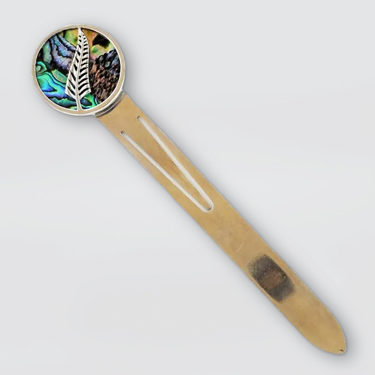 Metal & Paua Bookmark - Fern