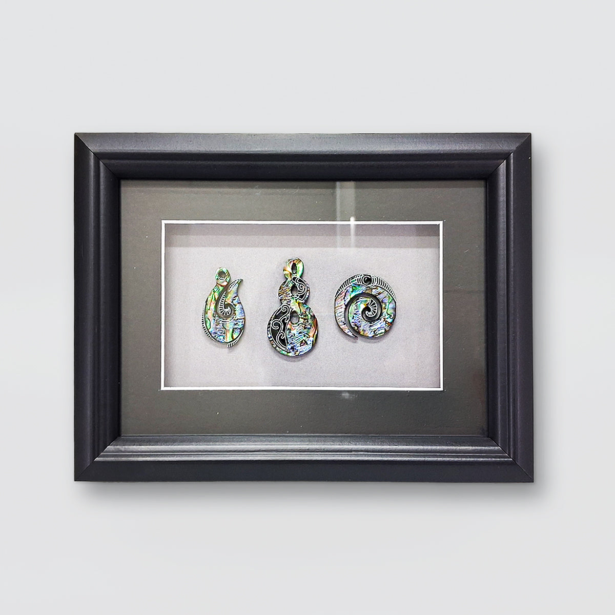 Small Triple Paua Motif - Frame Decor