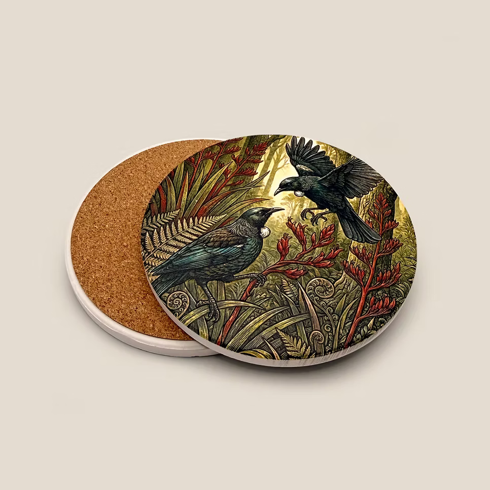 NZ Heritage Single Coaster - Tui