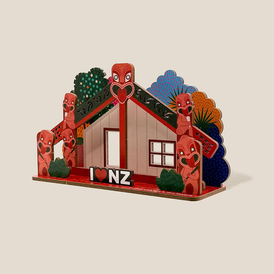Wooden Model Kit Sign - Marae