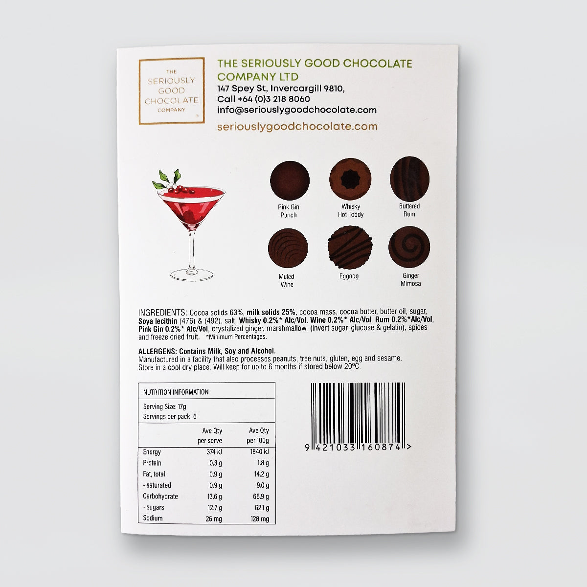 Seriously Good Chocolate Co. - Spirits Collection 6pk