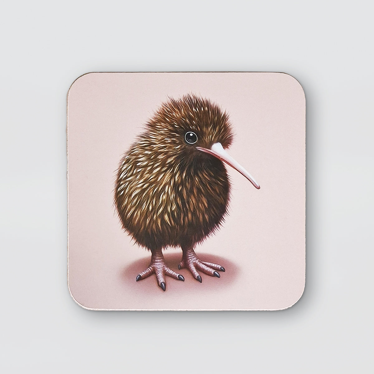 Cork Coaster - Pink Kiwi