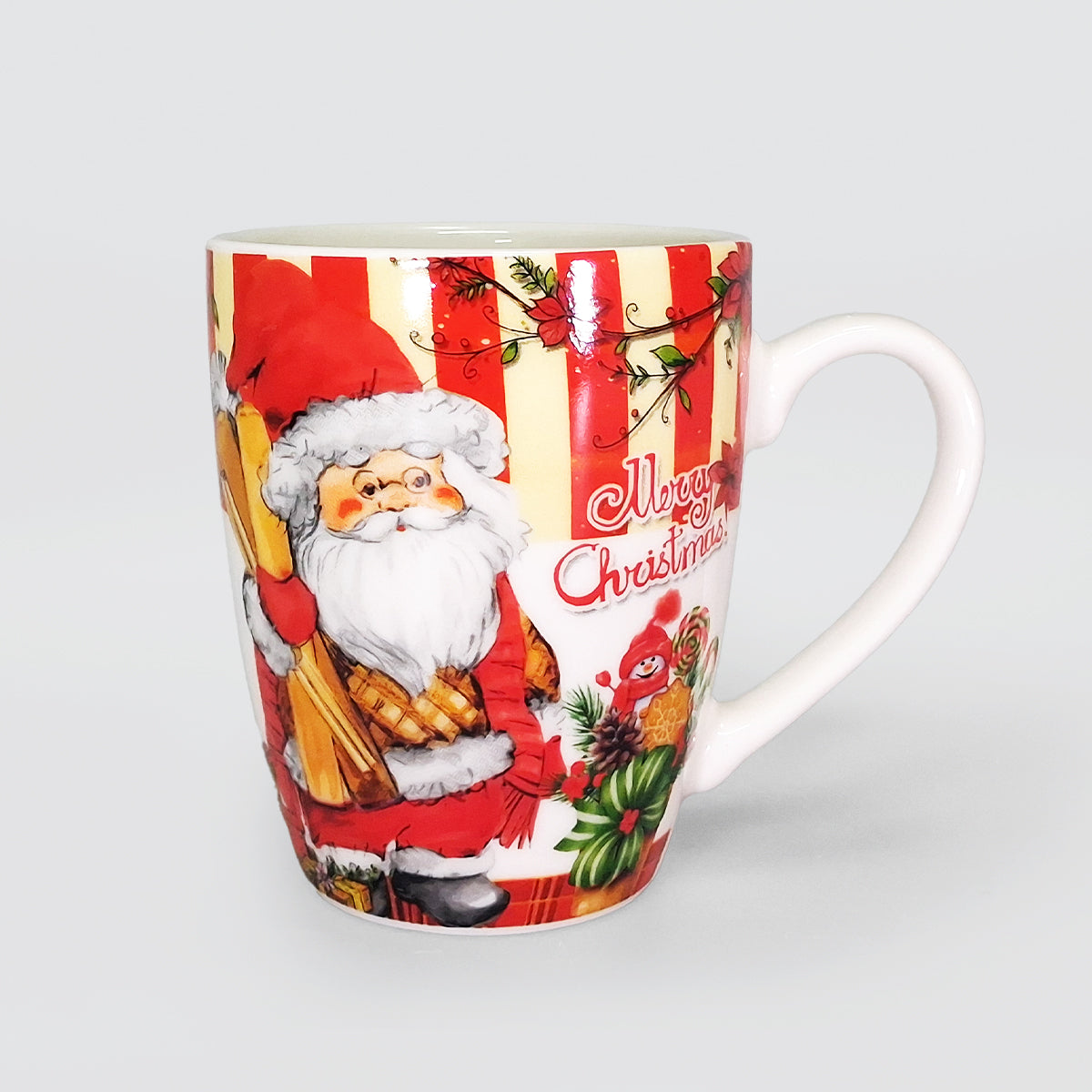 Christmas Mug W/ Spoon - Santa With Bread