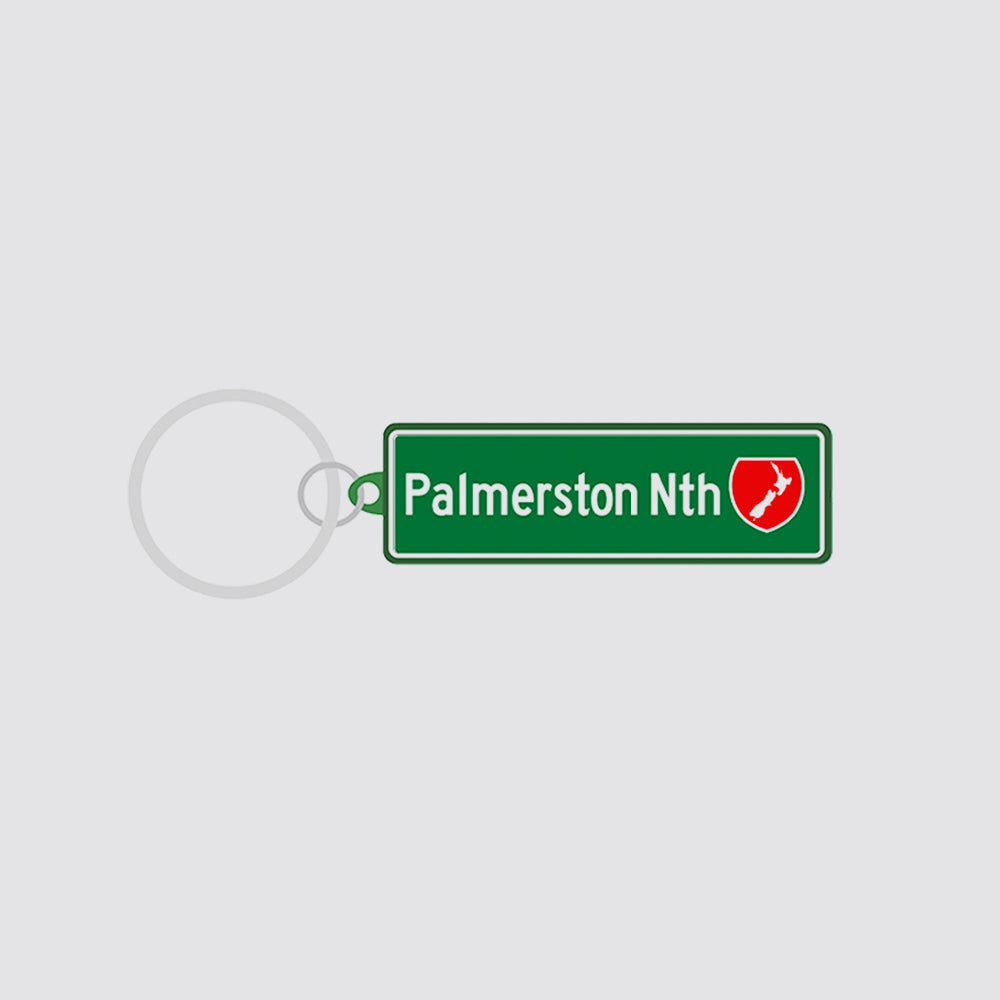 Moana RD - 'Palmerston North' Road Sign Keyring