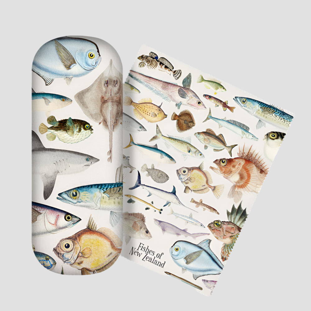 Kiwiana Glasses Case - 'NZ Fishes'