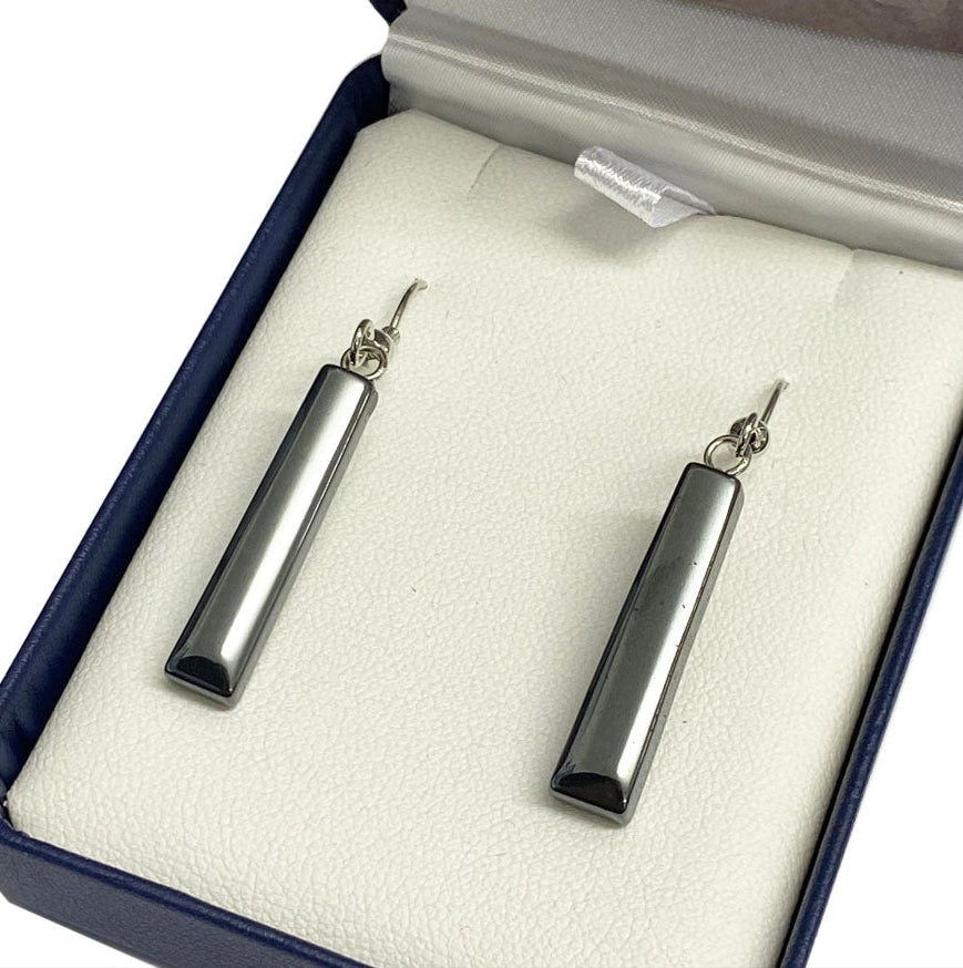 Hematite Drop Earrings