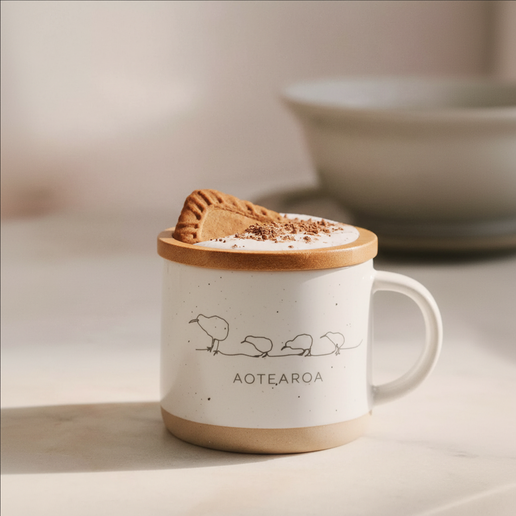 Glazed Espresso Mugs 'Kiwis'