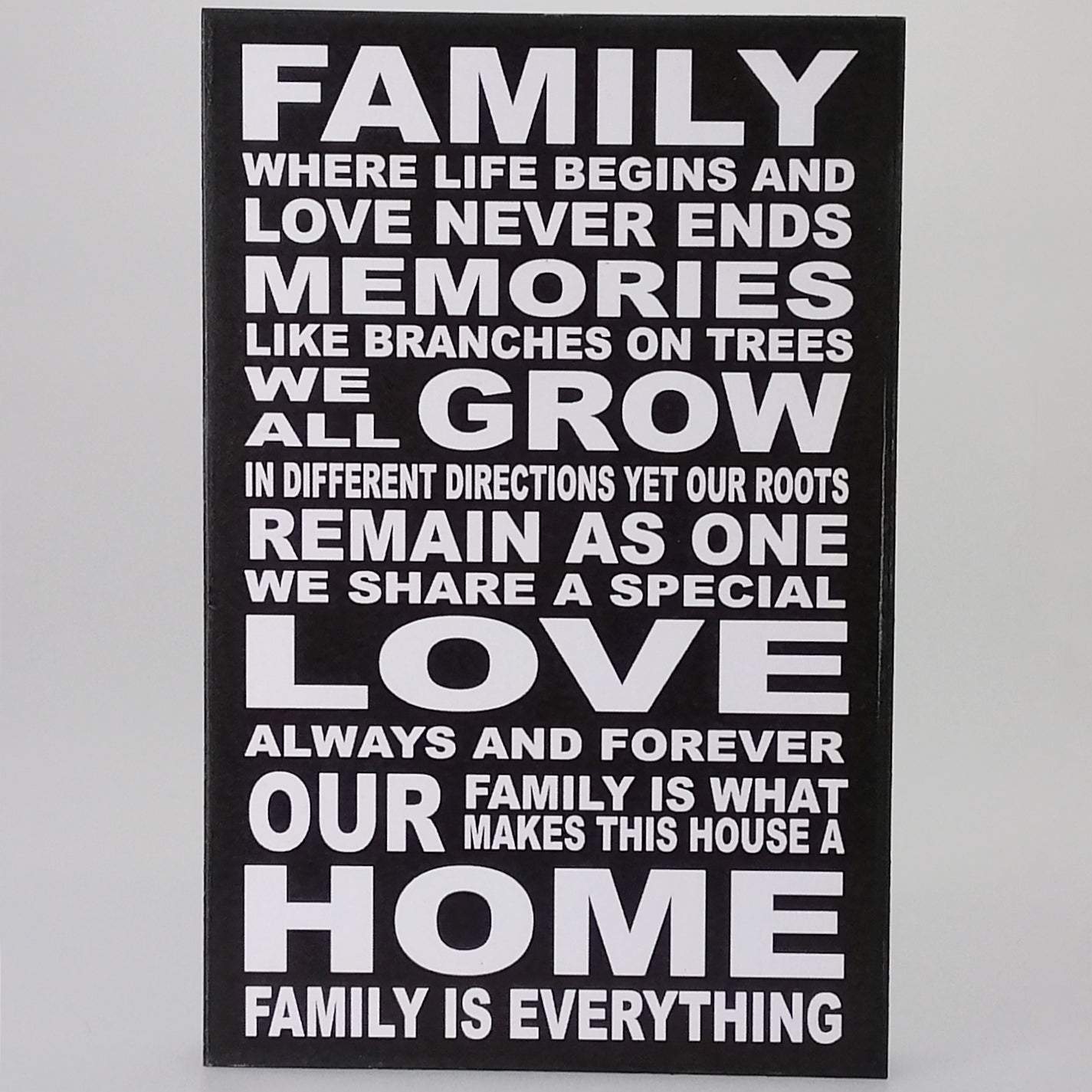 Small 'Family is Everything' Plaque Sign