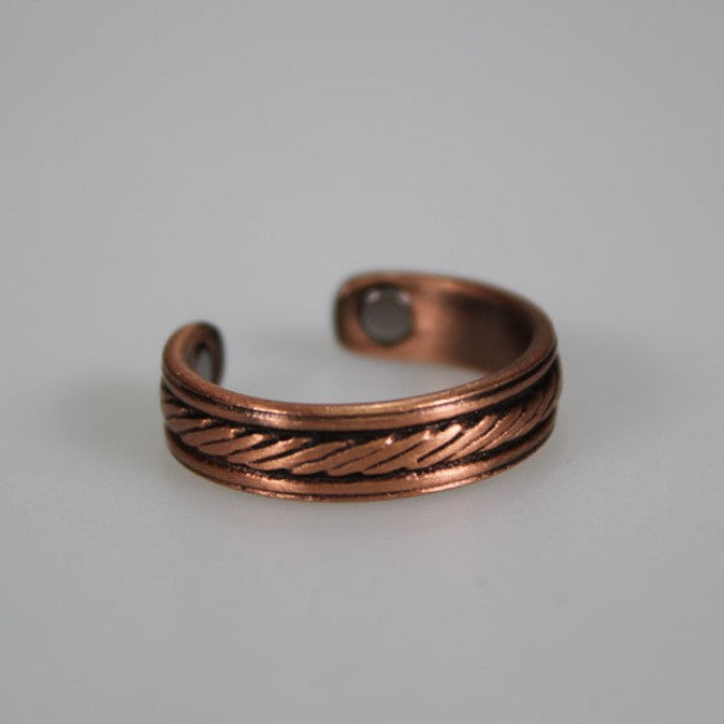Kia Ora Rope Pattern Copper Magnetic Ring