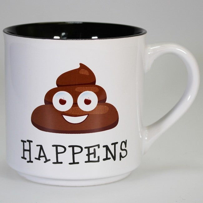 Boxed Mug - Emoji 'Shit Happens'