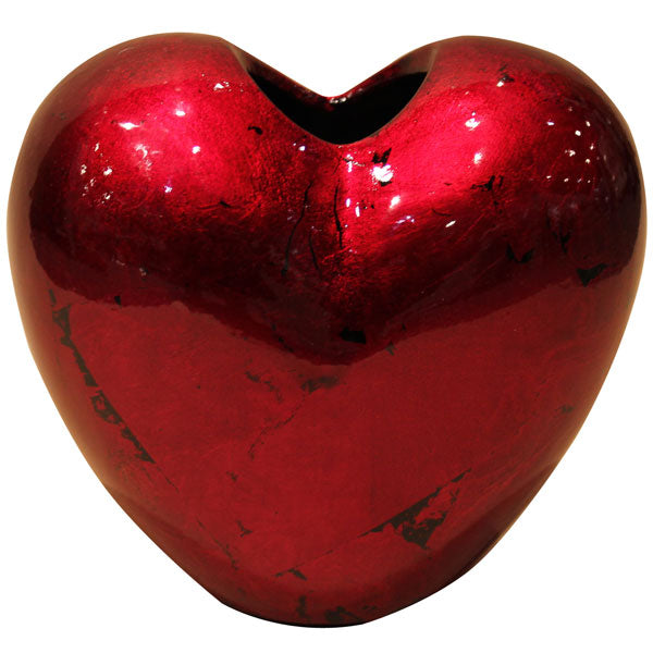 Red Mottle - Heart Vase - 30cm