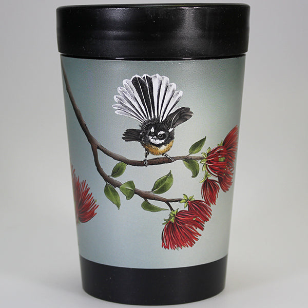 Reusable Coffee Cup - Pohutukawa and Fantail