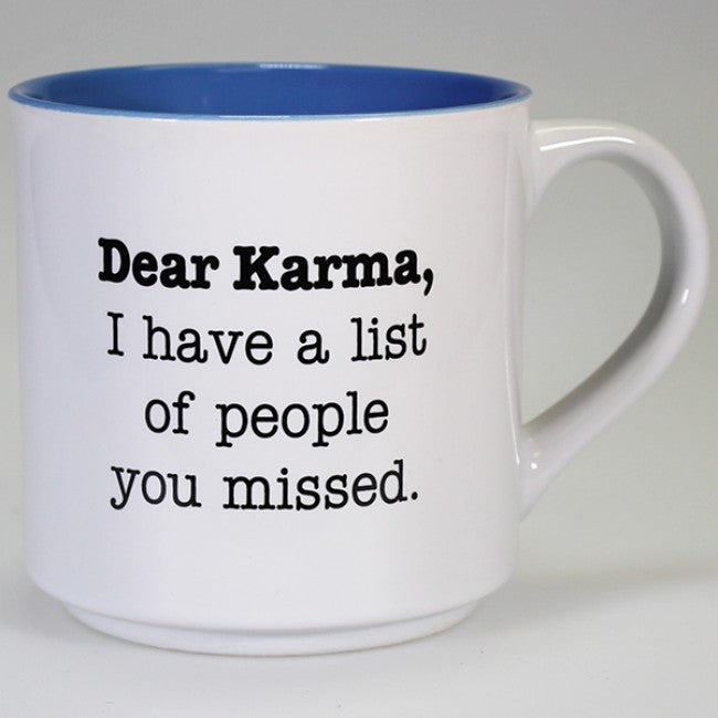 Boxed Mug - 'Dear Karma, I have a List of People You Missed'