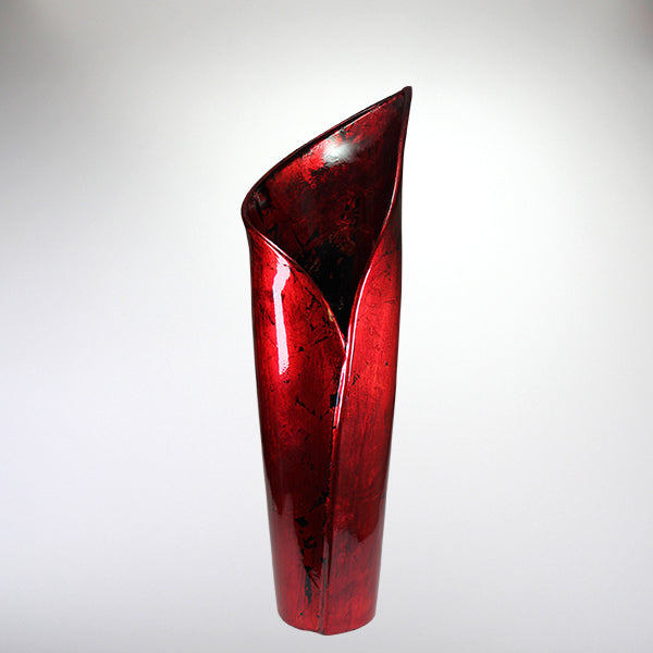 Red Mottle - Lily Vase - Medium