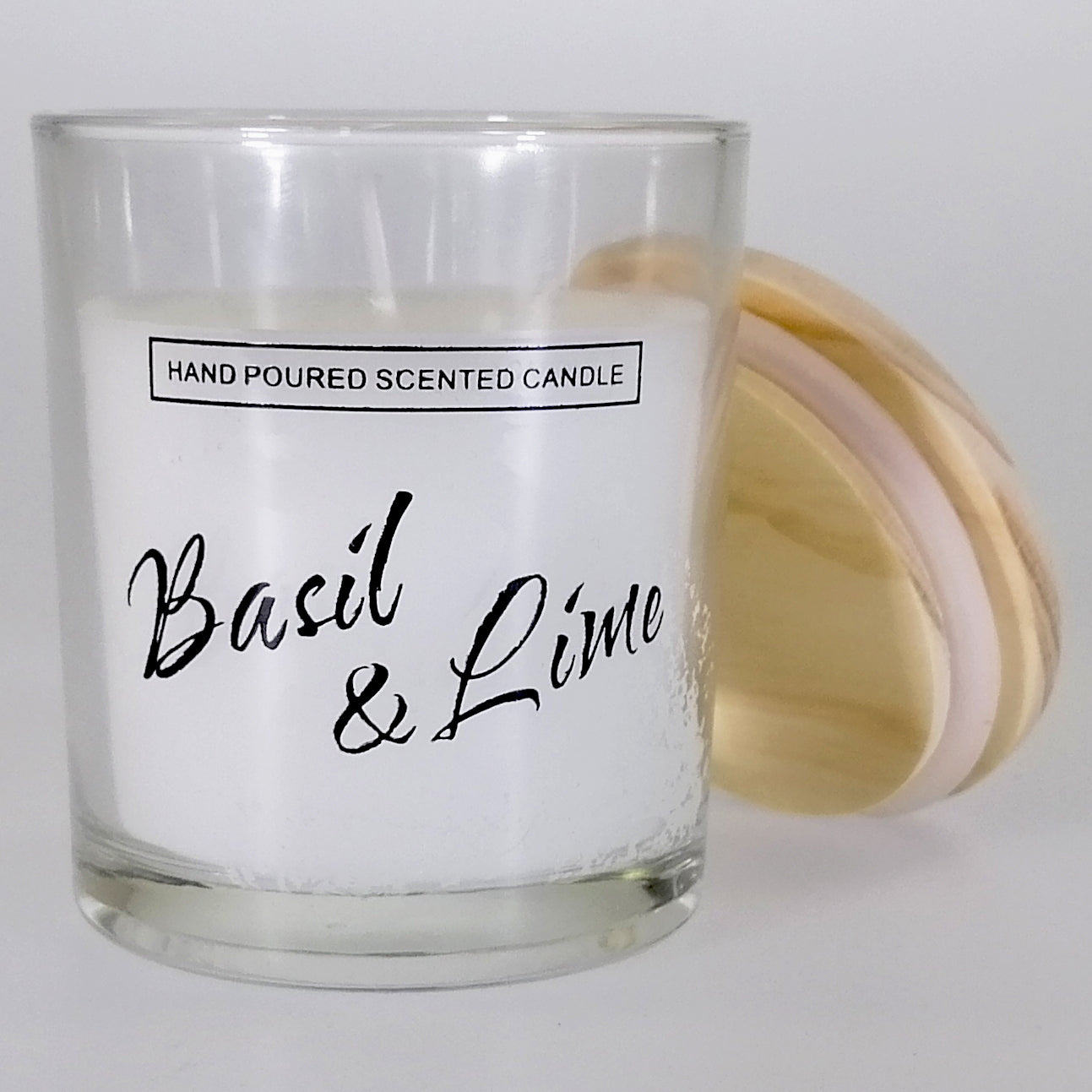 Small Glass Candle - Basil & Lime
