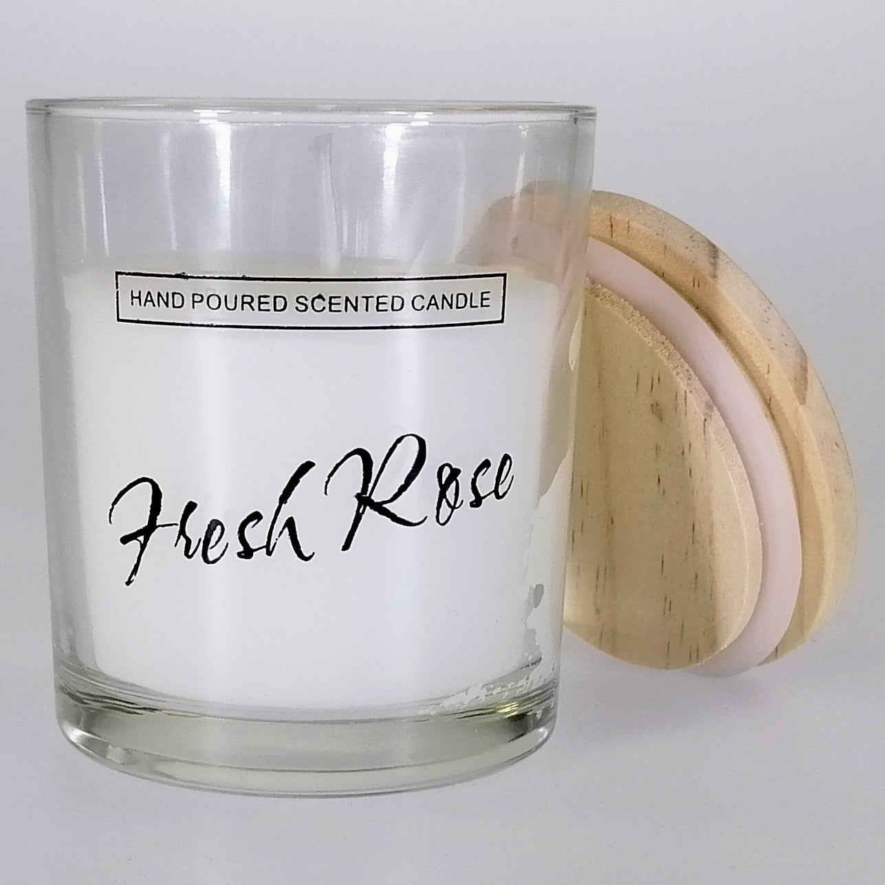 Small Glass Candle - Fresh Rose