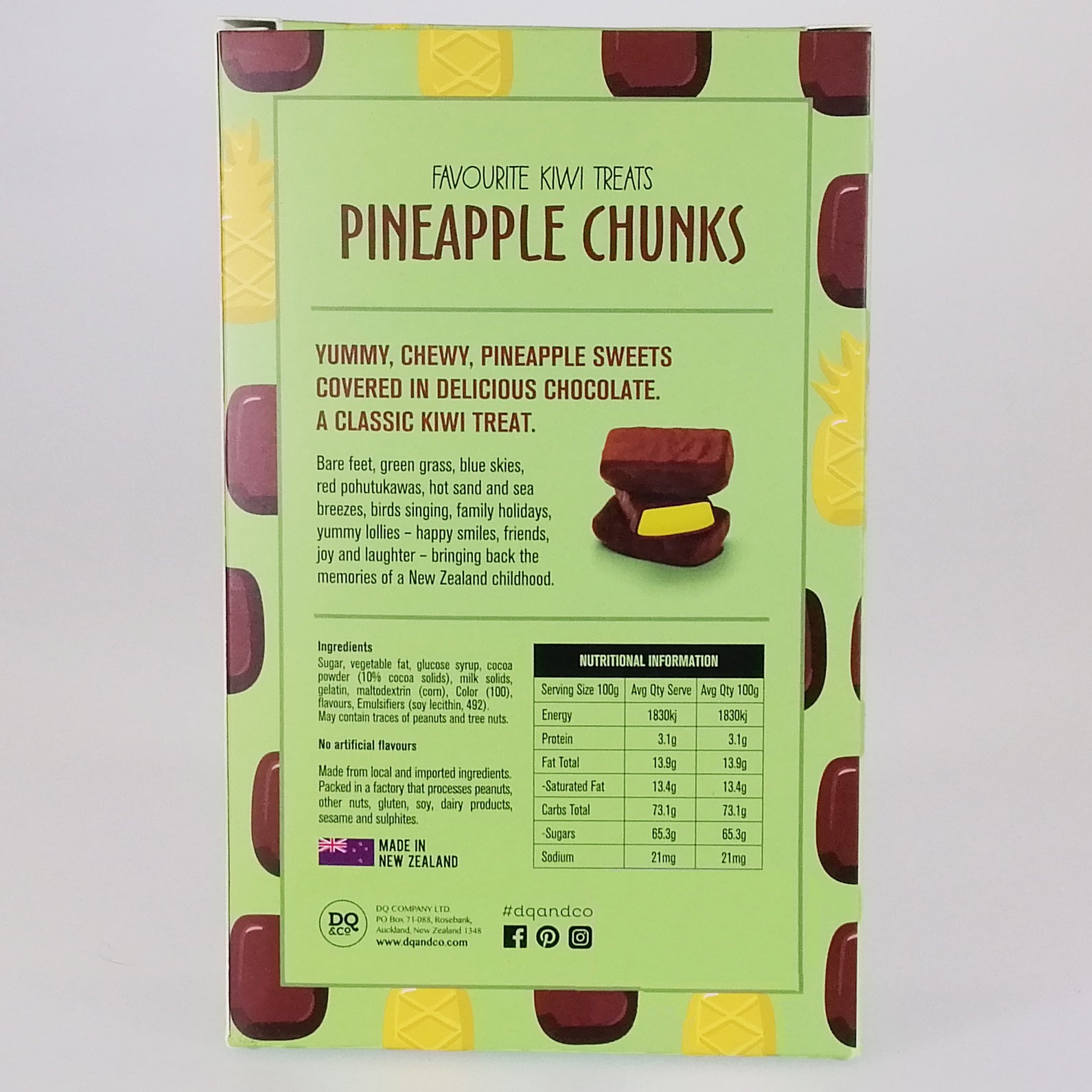 Boxed Pineapple Chunks 100g