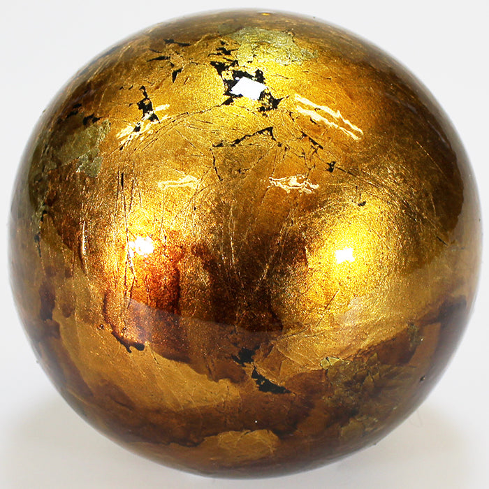 10cm Metallic Mottle Ball - Gold