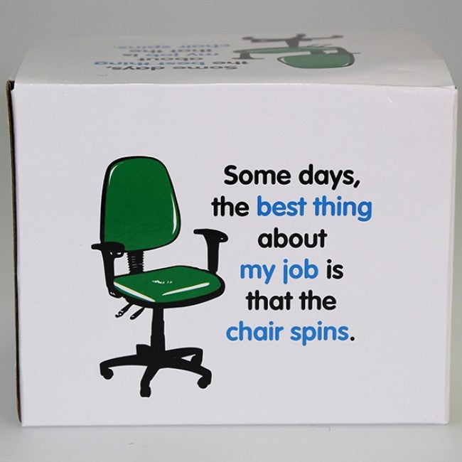 Boxed Mug - 'The Chair Spins'