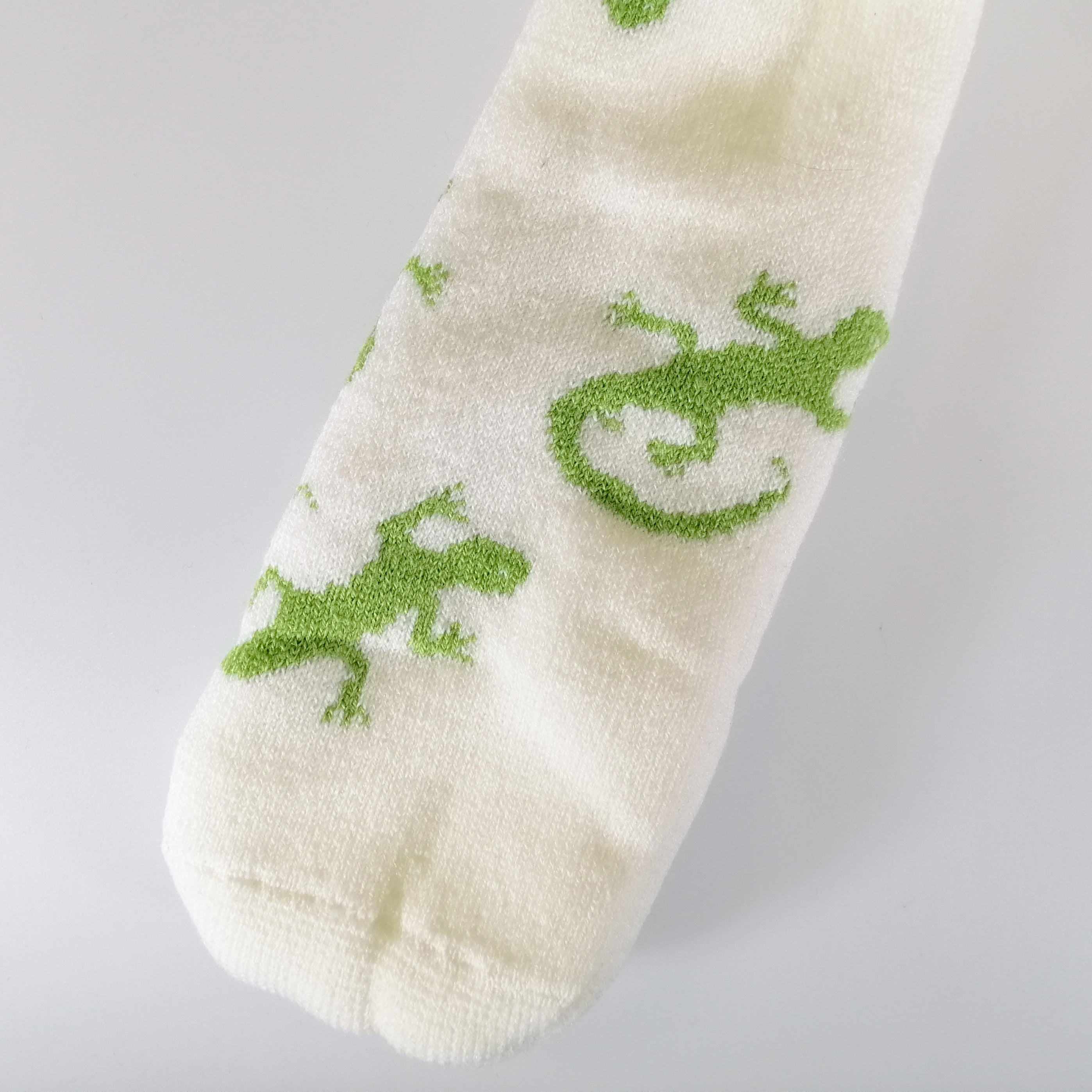 Comfort Bed Socks - White/Apple Gecko