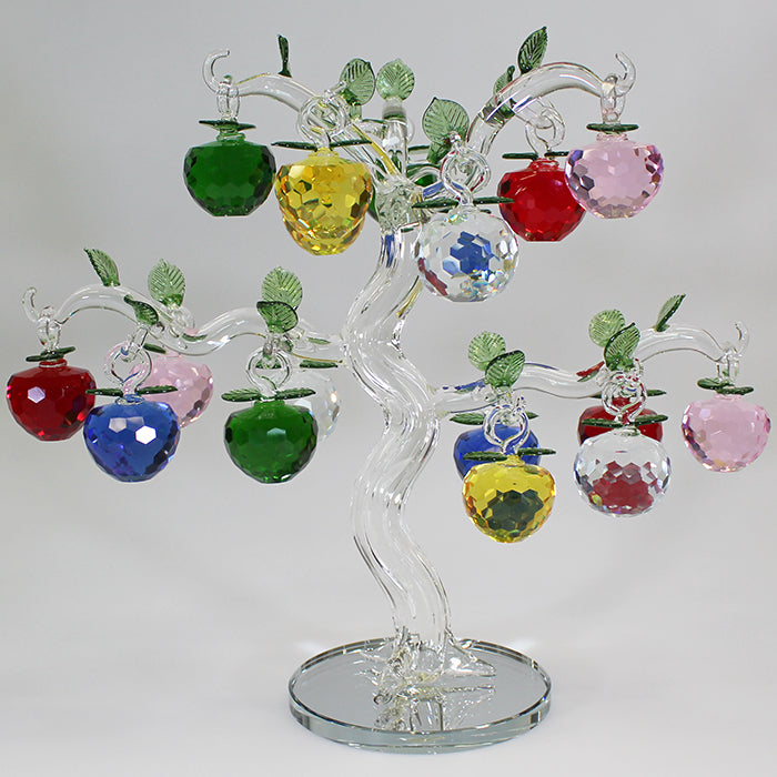 18 Apple Multicolour Glass Apple Tree