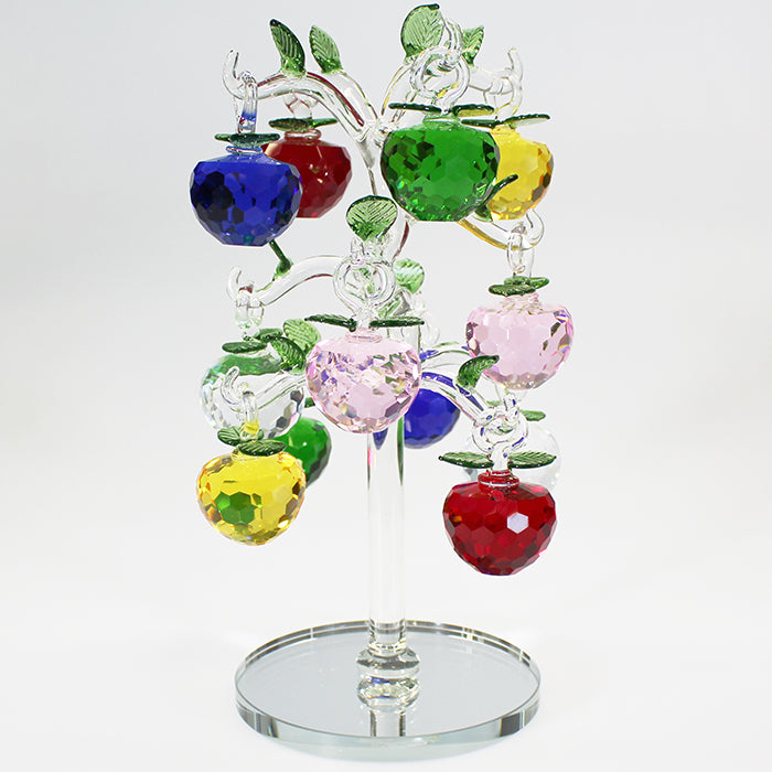 12 Apple Multicolour Glass Apple Tree