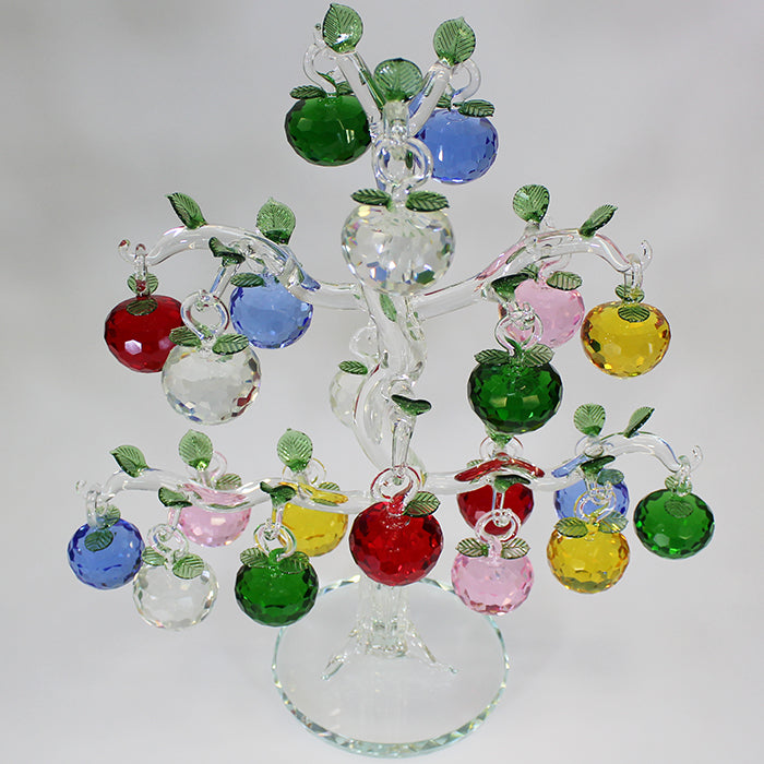 21 Apple Multicolour Glass Apple Tree